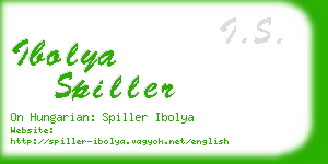 ibolya spiller business card